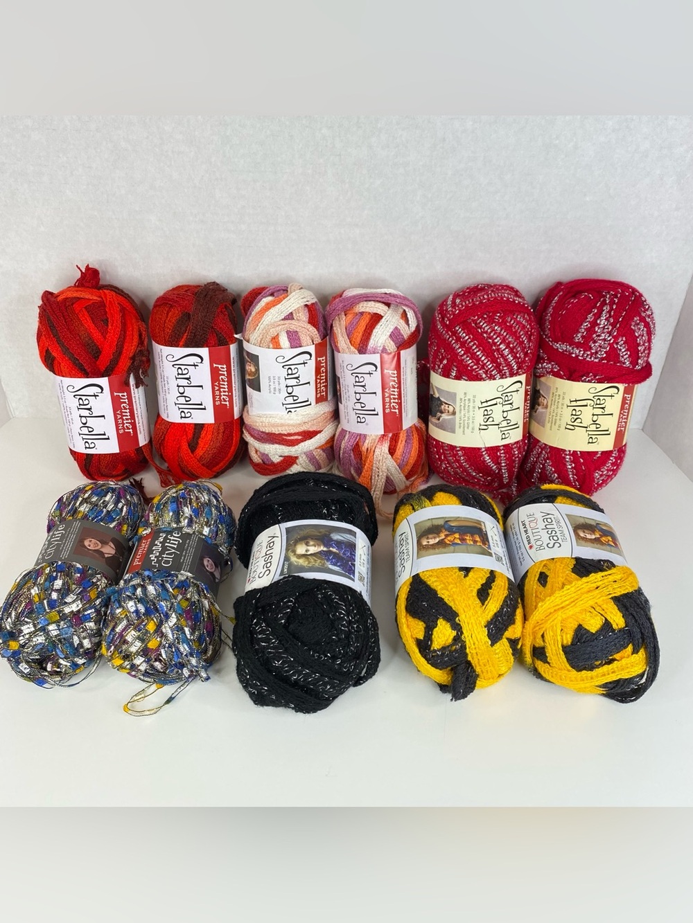 Premier Yarns Starbella Flash CityLife Red Heart Boutique Sashay Team Spirit